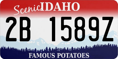 ID license plate 2B1589Z