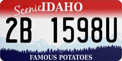 ID license plate 2B1598U