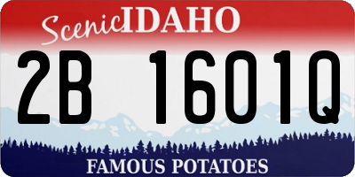ID license plate 2B1601Q