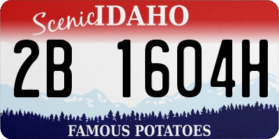 ID license plate 2B1604H