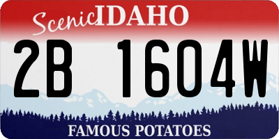 ID license plate 2B1604W
