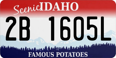 ID license plate 2B1605L