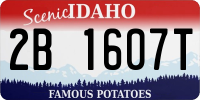 ID license plate 2B1607T
