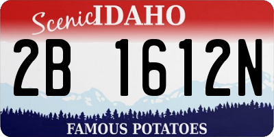 ID license plate 2B1612N