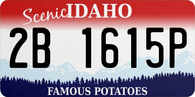ID license plate 2B1615P