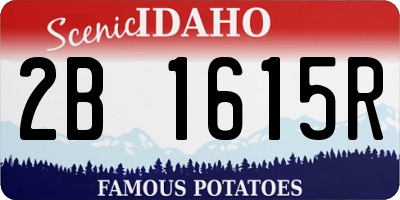 ID license plate 2B1615R