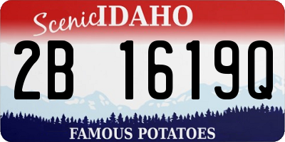 ID license plate 2B1619Q