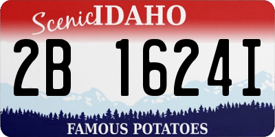 ID license plate 2B1624I