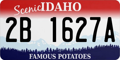 ID license plate 2B1627A