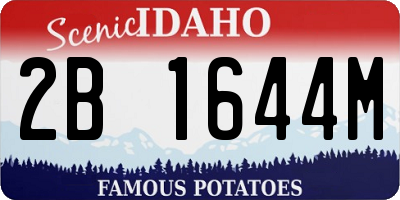 ID license plate 2B1644M