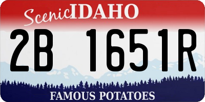 ID license plate 2B1651R
