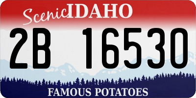 ID license plate 2B1653O
