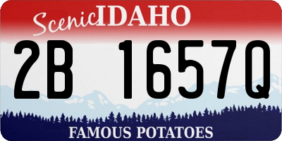 ID license plate 2B1657Q