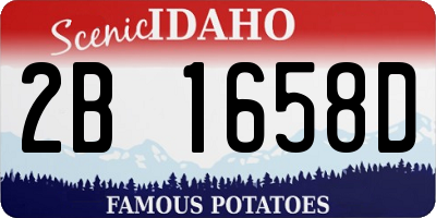 ID license plate 2B1658D
