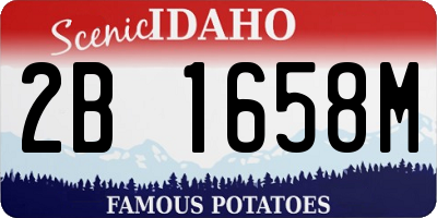 ID license plate 2B1658M