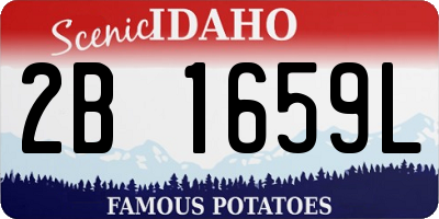 ID license plate 2B1659L