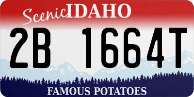 ID license plate 2B1664T