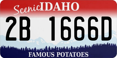 ID license plate 2B1666D