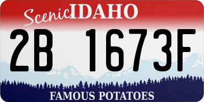 ID license plate 2B1673F