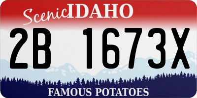 ID license plate 2B1673X
