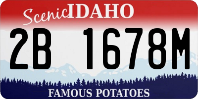 ID license plate 2B1678M