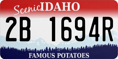 ID license plate 2B1694R