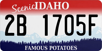 ID license plate 2B1705F