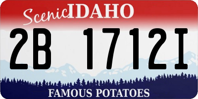 ID license plate 2B1712I