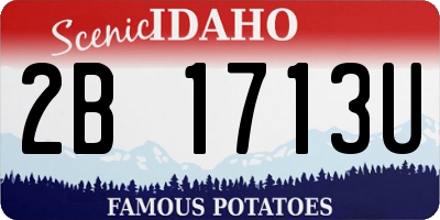 ID license plate 2B1713U