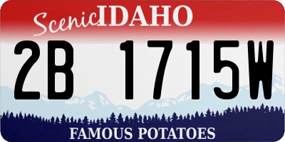 ID license plate 2B1715W