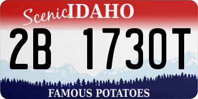 ID license plate 2B1730T