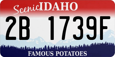 ID license plate 2B1739F