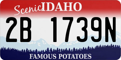 ID license plate 2B1739N