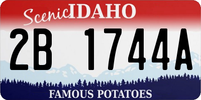 ID license plate 2B1744A