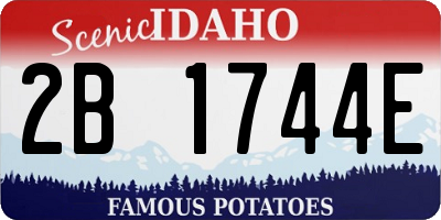 ID license plate 2B1744E