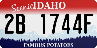ID license plate 2B1744F