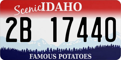 ID license plate 2B1744O