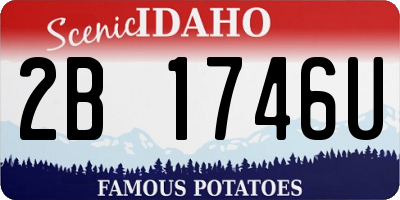 ID license plate 2B1746U