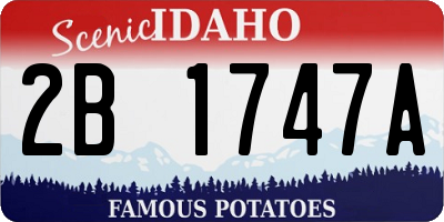 ID license plate 2B1747A