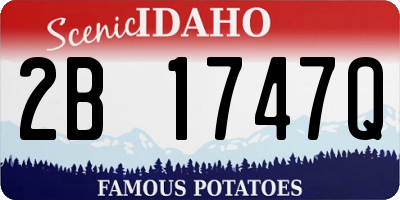 ID license plate 2B1747Q