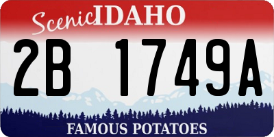 ID license plate 2B1749A