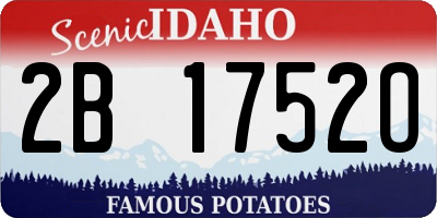 ID license plate 2B1752O