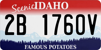 ID license plate 2B1760V