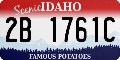 ID license plate 2B1761C