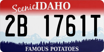 ID license plate 2B1761T