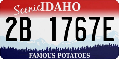 ID license plate 2B1767E