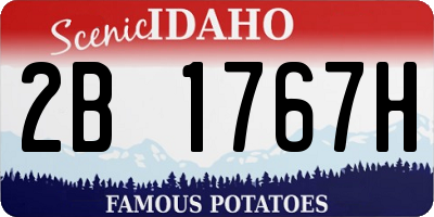 ID license plate 2B1767H