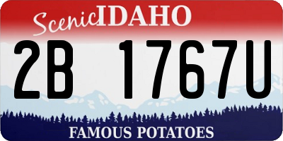 ID license plate 2B1767U