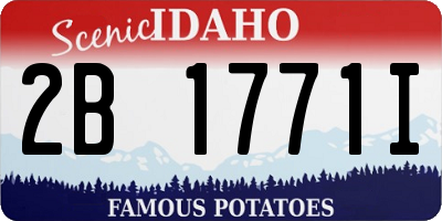 ID license plate 2B1771I