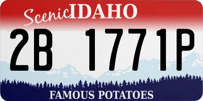 ID license plate 2B1771P